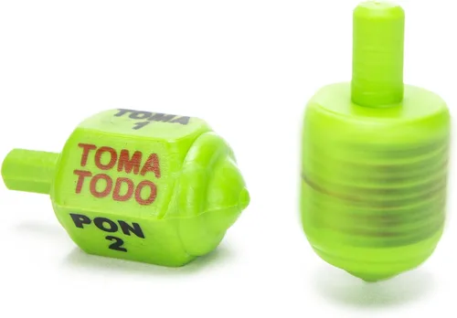 Vista 3 de Classic Mexican Pirinola Toma Todo Plástico Solid Peace Color Colección Verde/Pirinola de Plastico Solida Colección Verde (2 unidades)