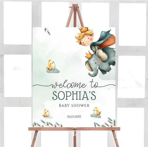 Vista 28 de Letrero de bienvenida para baby shower, personalizado, tema de dinosaurio para eclosionar, varios tamaños