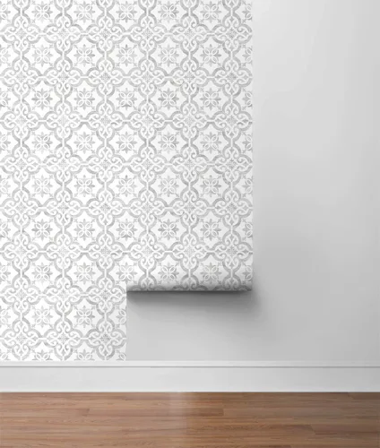 Vista 8 de Lillian August Luxe Haven Porto - Papel tapiz para azulejos (niebla Harbor)