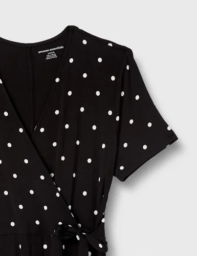 Vista 7 de Tienda Essentials - Vestido de manga corta para mujer, estilo cruzado falso
