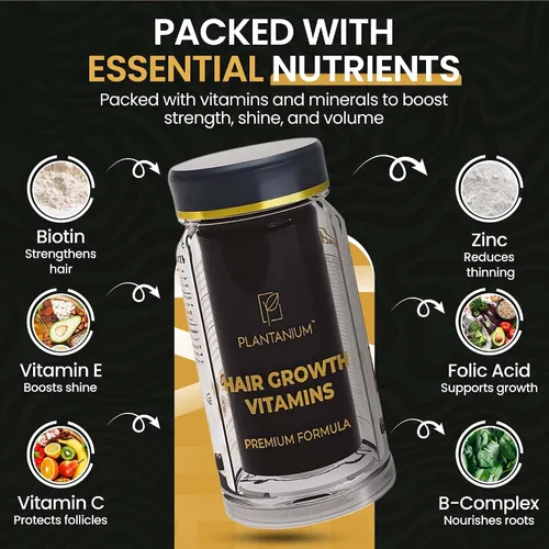 Vista 3 de Las mejores vitaminas para el crecimiento del cabello para mujeres y hombres apoyan el crecimiento del cabello más rápido y una mejor salud
