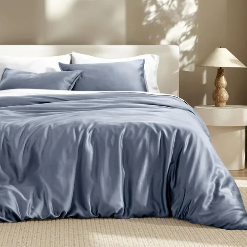 Vista 10 de Bare Home Tencel - Juego de funda de edredón - Lyocell derivado de eucalipto - Funda de edredón ultra suave de 2 piezas y fundas de almohada