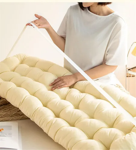 Vista 4 de Almohada para Cabecero Tapizada Montada en Pared para Dormitorio, Almohada Grande de Cabecero con Respaldo, Soporte de Posicionamiento, Almohada