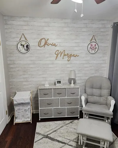 Vista 7 de Letrero de madera con nombre personalizado, letrero de nombre para guardería, letreros de apellido familiar, ¡opción de tamaño y fuentes!