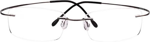 Vista 3 de Agstum Marco flexible sin marco de titanio sin bisagras, lentes ópticos transparentes