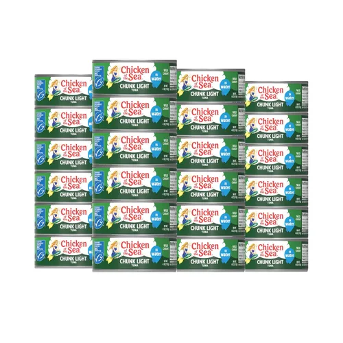 Vista 18 de Chicken of the Sea Atún ligero en trozos en agua, atún capturado en la naturaleza, 25% menos de sodio, latas de 5 onzas (paquete de 24)