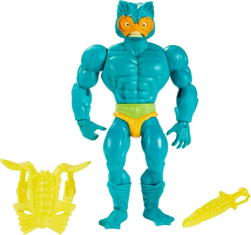Vista 4 de Figura de acción de Masters of The Universe Origins Mer-Man de 5.5 pulgadas, figura de batalla para contar historias y exhibición, regalo para niños