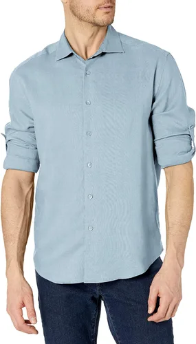 Vista 3 de Cubavera Camisa estándar Travelselect de manga larga con botones para hombre, ajuste clásico, resistente a las arrugas