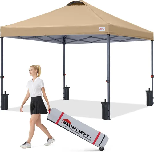 Vista 22 de MASTERCANOPY Tienda de campaña desplegable duradera de 8 x 8 con bolsa Blanco