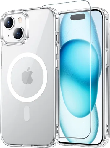 Vista 72 de Funda transparente para iPhone 11 con protector de pantalla, compatible con Magsafe, antiamarilleo, protección de grado militar, a prueba de golpes