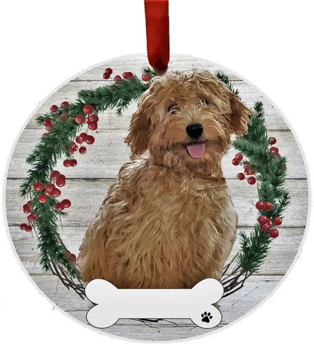Vista 7 de E&S Imports - Adorno de bulldog – E&S Pets – Personalizable – Regalos para perros – Adorno redondo de cerámica con acabado esmaltado – Decoración