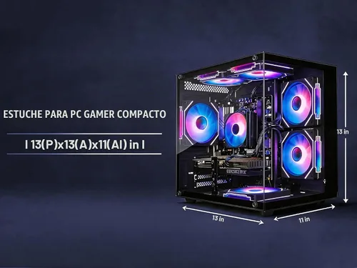 Vista 8 de PC para juegos, RTX 3060 Ti 8GB, AMD Ryzen 5 5500, 16 GB de RAM