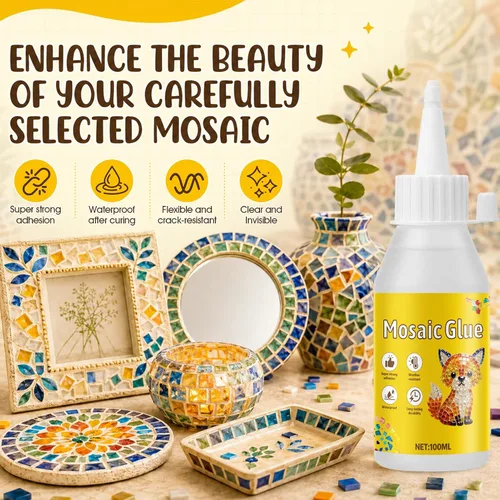 Vista 3 de JAOJAO Pegamento del mosaico, Adhesión fuerte seca rápida 3.4 fl oz