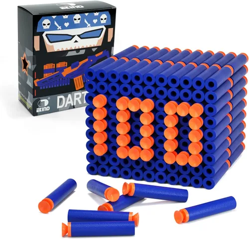 Vista 10 de EKIND Paquete de 100 piezas de repuesto de dardos de succión de bala de espuma compatible con NERF N-Strike Series Blaster (negro)
