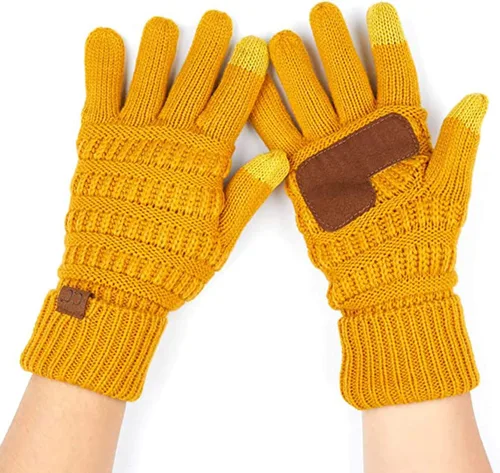 Vista 28 de Funky Junque Guantes de invierno para mujer – Lindos guantes de punto con forro polar para pantalla táctil y mensajería para mujeres, accesorios