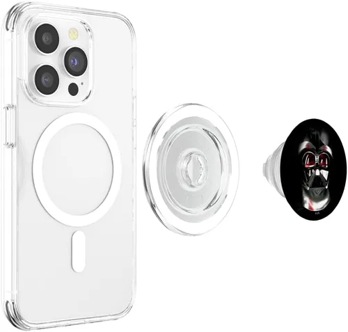 Vista 4 de Star Wars Máscara de Darth Vader Reflejo en sus ojos PopSockets MagSafe PopGrip para iPhone