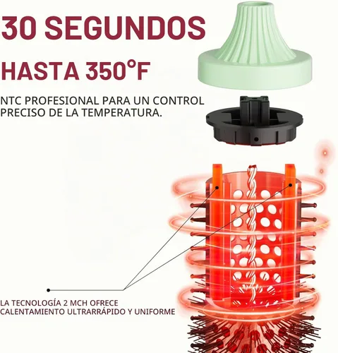 Vista 3 de K&K Cepillo eléctrico para el cabello, fácil de crear un aspecto de soplado