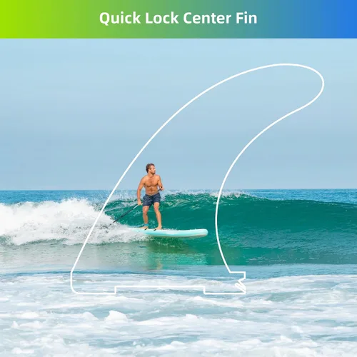 Vista 3 de THURSO SURF Aletas de remo de repuesto inflables de SUP Stand Up Paddle Board Accesorio Aletas de bloqueo rápido – Elige entre aletas