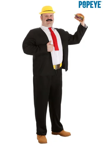 Vista 6 de Disfraz de Wimpy de Popeye Talla Plus para Hombre Multicolor