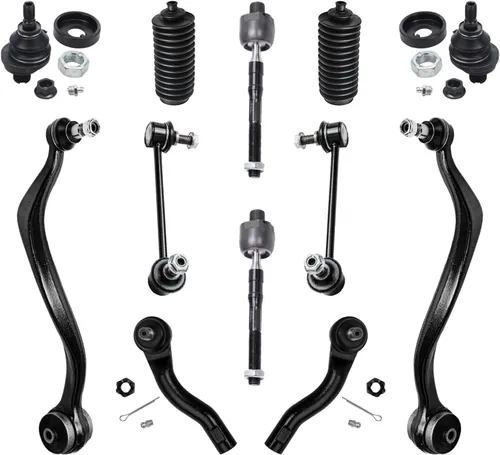 Vista 84 de Detroit Axle - Kit de extremo de 12 piezas para Ford Explorer Mercury Mountaineer 1998-2001 1999 2000, 2 brazos de control delanteros superiores