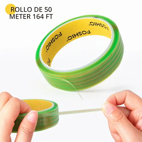 Vista 3 de FOSHIO Cinta de corte de vinilo sin cuchilla para línea de meta de 50 metros (164 pies) con rasqueta de fieltro, herramientas de envoltura de vinilo