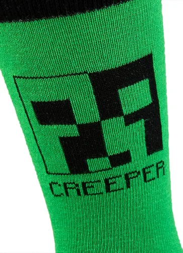Vista 4 de Minecraft Calcetines para niños, paquete de 3 o 5 unidades, calcetines de tobillo para niños, ricos en algodón, para uso diario, escuela, deportes