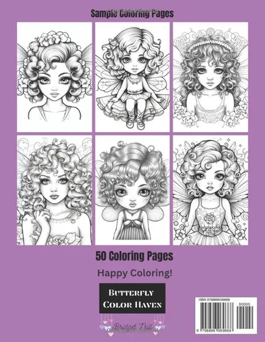 Vista 2 de Fairy Cuties 50 Fairy Cuties Coloring Pages for Relaxation and Stress Relief Fun for all ages