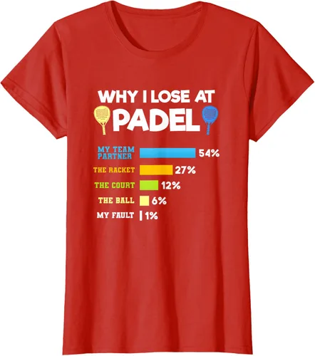 Vista 57 de Camiseta Why I Lose At Padel Answers Not My Fault