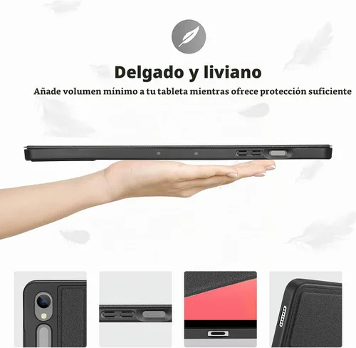 Vista 5 de ProCase Funda delgada con soporte para Galaxy Tab S10 FE / S9 FE 10.9", color negro Se adapta a Galaxy Tab S10 FE / S9 FE 10.9 pulgadas