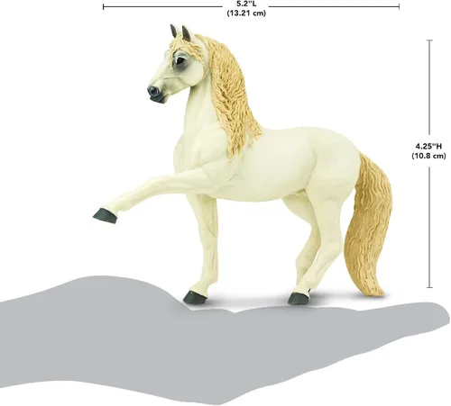 Vista 3 de Safari Ltd. Figurina de Semental Andaluz - Figura Modelo de Plástico Detallada de 4.5" - Juguete de Juego Educativo Divertido para Niños, Niñas