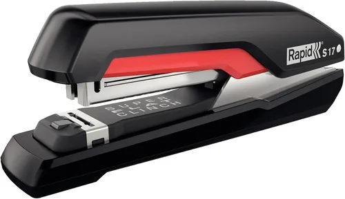 Vista 3 de Rapid Supreme S17 - Engrapadora de tira completa, capacidad de 30 hojas, grapado súper plano, negro/gris, 5000537