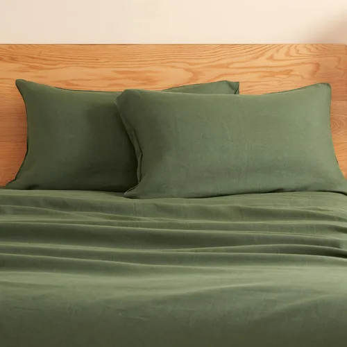 Vista 16 de DAPU Fundas de almohada 100% lino de 20 x 30 pulgadas (paquete de 2) con cierre de sobre, lavadas a la piedra, transpirables y refrescantes