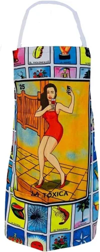 Vista 6 de Leos Imports Loteria Card - Delantal de bingo mexicano con bolsillos Bidibidi Bombom
