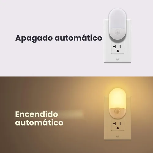 Vista 2 de L LOHAS LED Luces nocturnas enchufables a la pared, [2 unidades] Luz nocturna LED regulable con sensores de luz, luces nocturnas de brillo ajustable