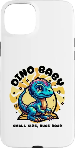 Vista 9 de Cute Dino Baby Cartoon Illustration for Kids Case for iPhone 17