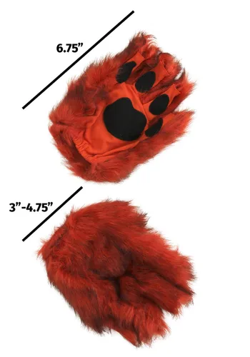Vista 3 de Guantes Naranja sin Dedos para Adultos Multicolor