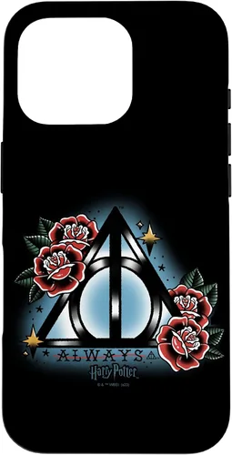 Vista 20 de iPhone 16 Harry Potter Always Deathly Hallows Symbol Floral Portrait Case