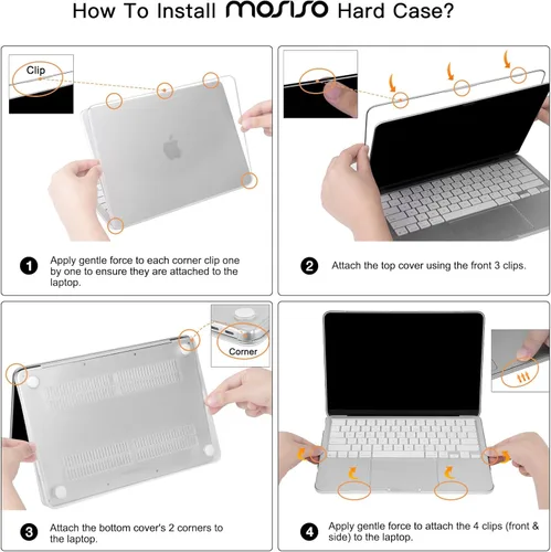 Vista 9 de MOSISO Compatible con MacBook Neo Case 13 pulgadas 2026 A3404 A18 Pro Chip Rubor de cristal