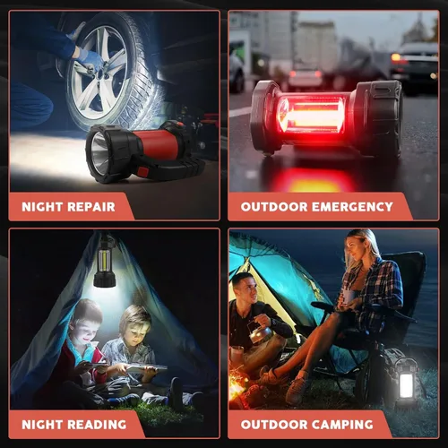 Vista 5 de AlpsWolf - Linterna de campamento recargable, pack de 2 mismas linternas LED con 800 lúmenes, alimentación por batería con capacidad de 3600, luz