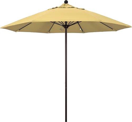 Vista 33 de California Umbrella ALTO908117-5410 Venture Series - Sombrilla comercial para patio, 9 pies redonda, color azul aire Sunbrella
