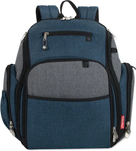 Vista 2 de Fisher-Price Fastfinder - Juego de 3 bolsas de pañales para mamás y papás con cambiador y bolsillo para toallitas (azul)