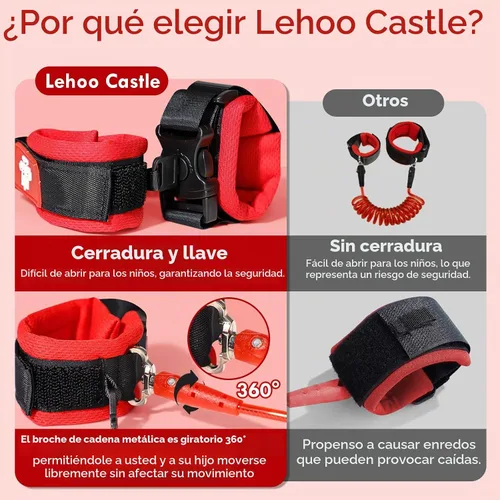 Vista 3 de Lehoo Castle Correa para Caminar para Niños Pequeños, Correas de Bebé para Niños Pequeños Varones, Arnés Infantil con Correa, Enlace de Muñeca