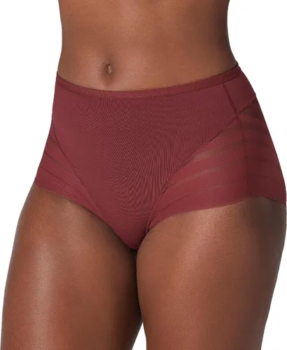 Vista 15 de Leonisa Faja Invisible de Cintura Alta con Control de Abdomen para Mujeres - Ropa Interior de Encaje a Rayas para Damas Panties Marrón claro