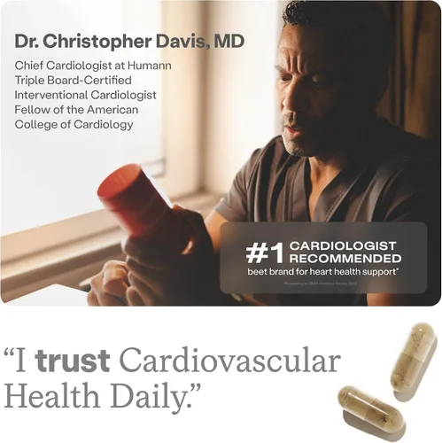 Vista 7 de Humann Cardiovasular Health Daily 4 en 1 cápsulas, soporte vascular, 60