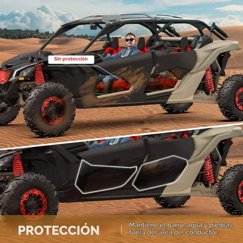 Vista 6 de KEMIMOTO Insertos de aluminio X3 para panel inferior de media puerta, paneles de puerta KEMIMOTO compatibles con Can Am Maverick X3 Max XRS XDS 2017