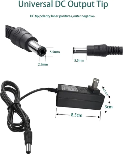 Vista 3 de 2 Pack HZHFCB Adaptador de fuente de alimentación de 24V 24 voltios 2A Adaptador de fuente de alimentación Convertidor AC a DC Transformador Entrada