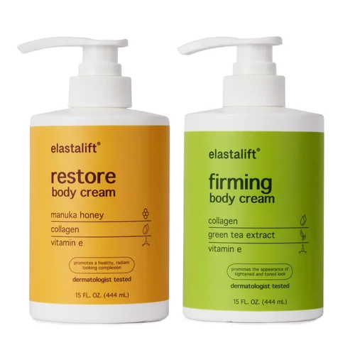 Vista 15 de Elastalift Suero de colágeno para la cara + crema corporal de colágeno y crema hidratante facial, paquete de 2 piezas para el cuidado de la piel