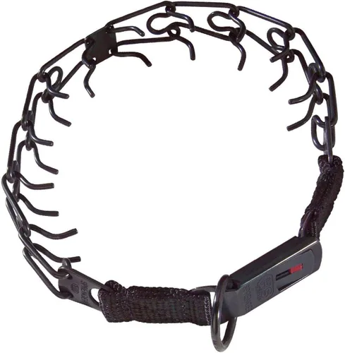 Vista 2 de Herm Sprenger Collar negro de acero inoxidable con hebilla para perros, 0.126 in grande