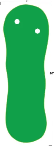 Vista 3 de Big Moss Golf V2 Series The Augusta 410 4' X 10' Practice Putting Chipping Verde