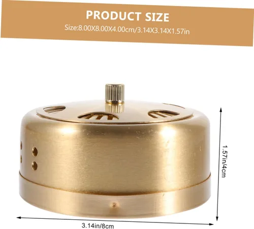 Vista 2 de Mikinona Caja de moxa-lana de cobre, diseño antiquemaduras, olla de moxibustión portátil para masaje corporal, estructura hueca única para uso